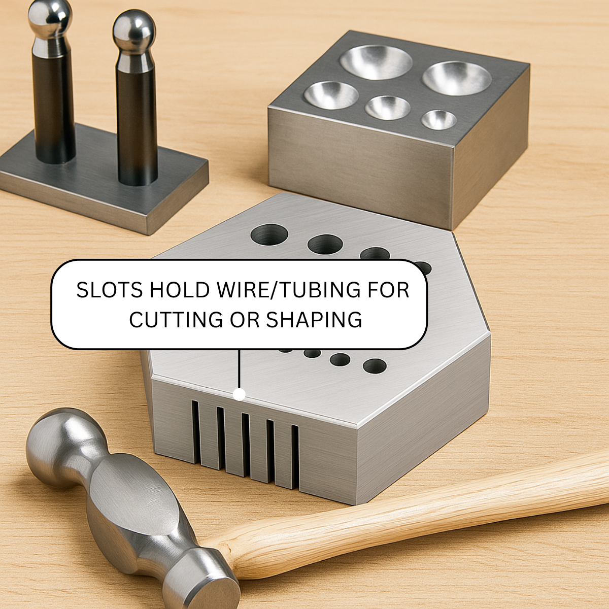Hexagonal Steel Riveting Block - TJ-STAKE – ToolUSA