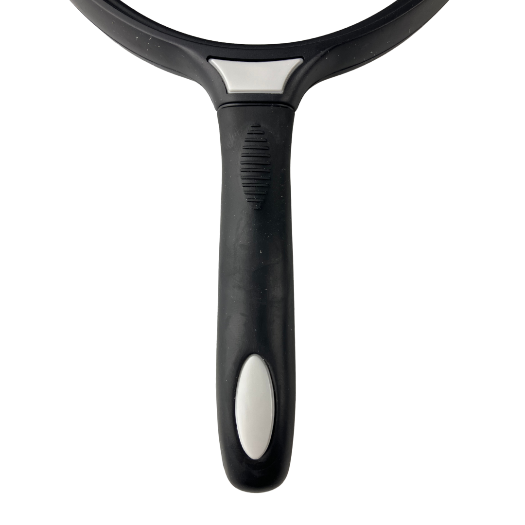 Extra Large Handheld Magnifier | 5" Diameter Lens | Ergonomic Grip, Ideal for Hobbies & Detailed Tasks | Sturdy Frame with Gray Accents
