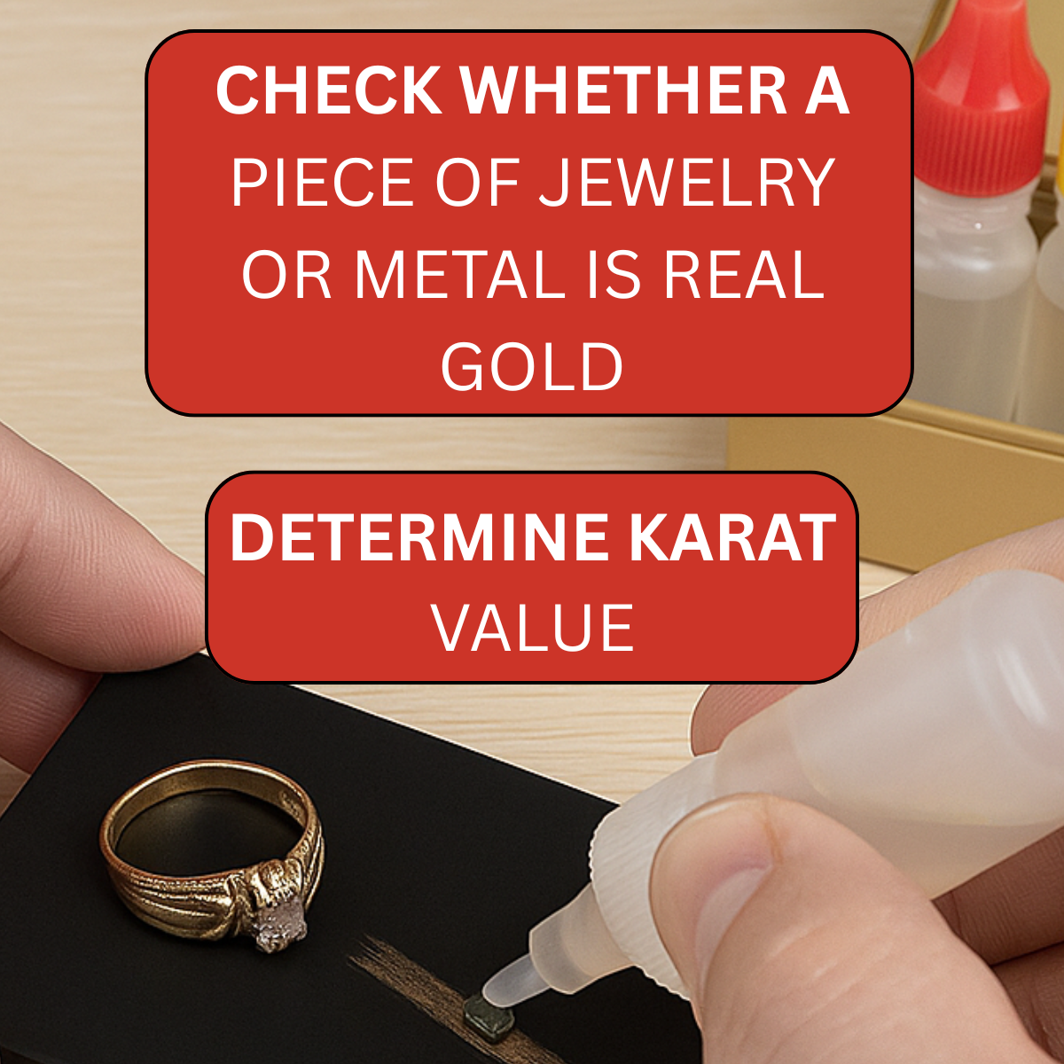 Gold Testing Stone – Professional Jewelry Tester for Gold, Silver & Platinum – 6" x 3" Rectangular Black Touchstone