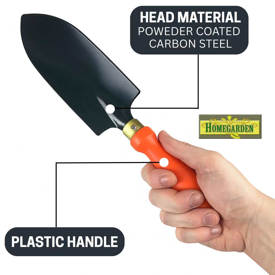 5 Pc. Garden Tool Set | Hand Fork, Narrow & Wide Trowel, Weeder, and Hand Rake | Durable Carbon Steel with Comfort Grip Handles | Ideal for Home, Indoor, and Balcony Gardening