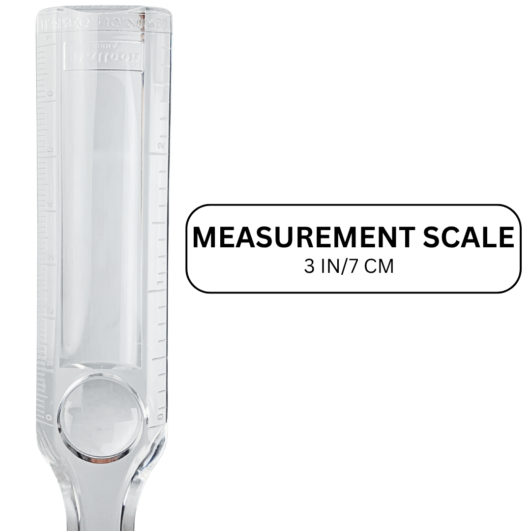 7.5" Acrylic Letter Opener And Magnfiier With 3" Ruler In Centimeters Too, & 1/2" Diaptor Lens  - MG-40300