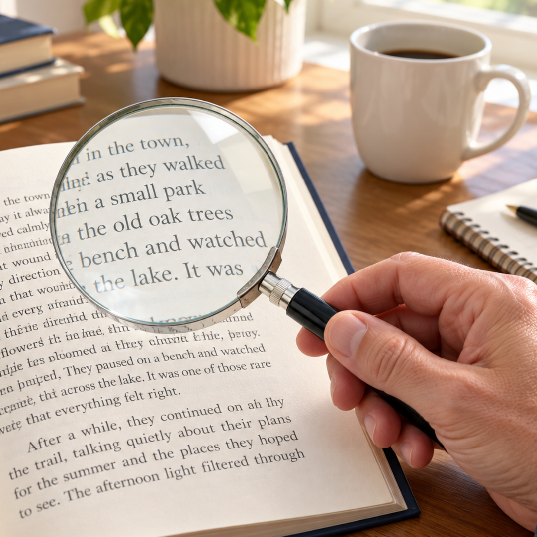 2X Power 8.5-Inch Handheld Magnifier with 4-Inch Lens and Black Handle – MG-08779