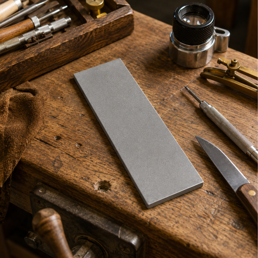 6 Inch Fine Grit Diamond Sharpening Stone for Knives, Scissors, Chisels & Hand Tools – Water Lubricated Sharpening Plate – TJ-06566