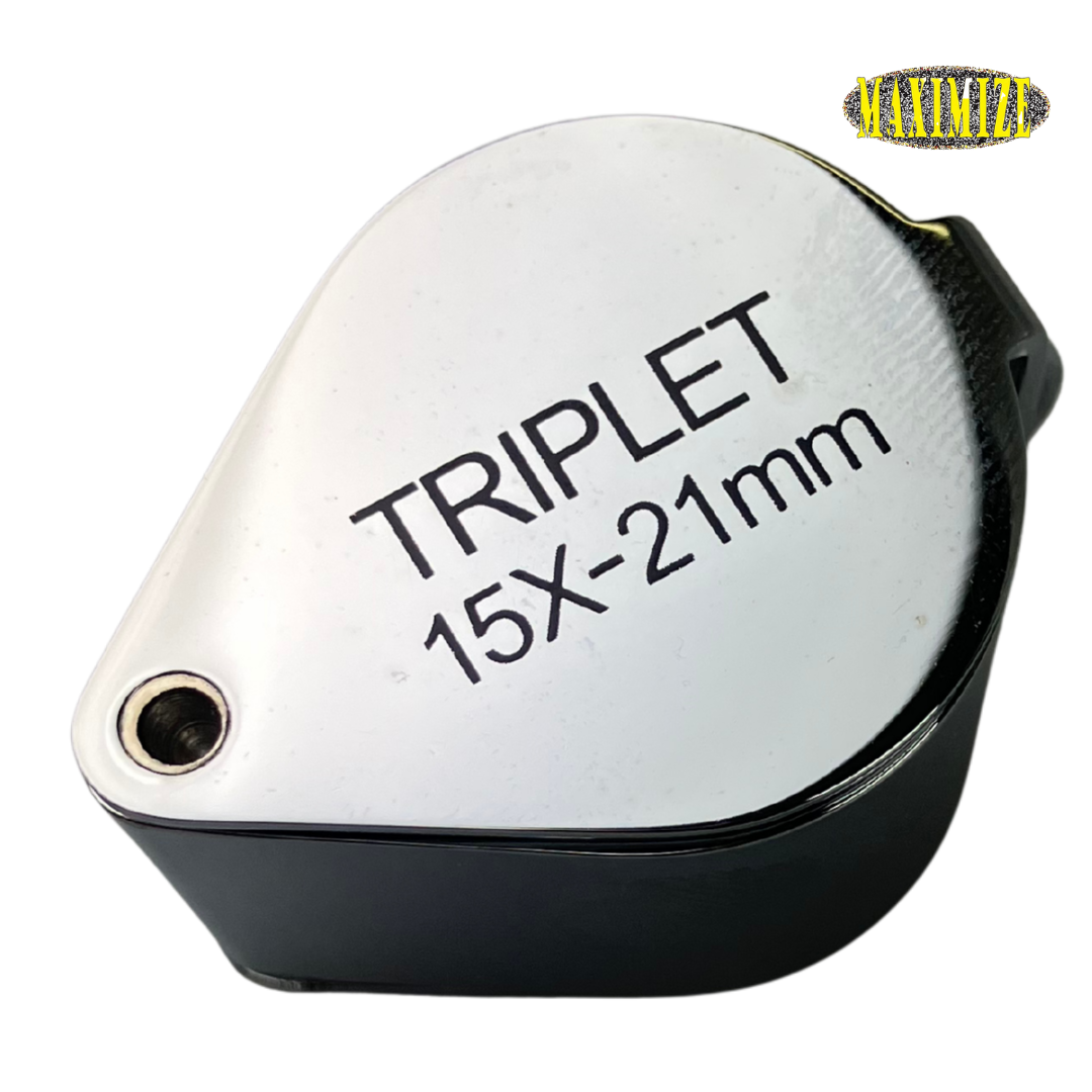 Triplet Glass Lens Jeweler's Loupe  - 15X Power  - MG-02115