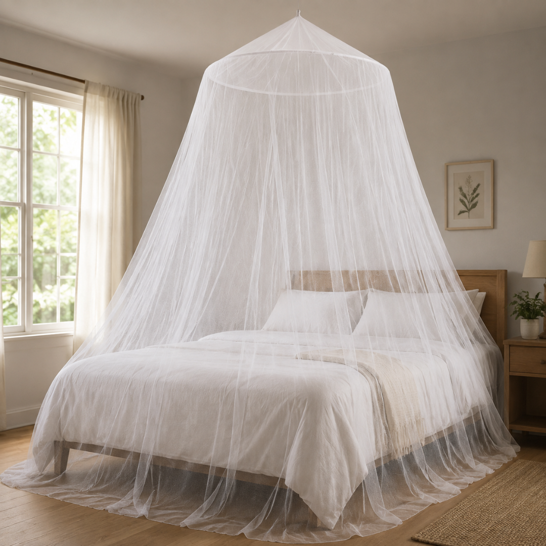 HOME GARDEN: Standard White Polyester Mosquito Net- 2 X 8.2 X 26.2 Feet  - CAM-90616