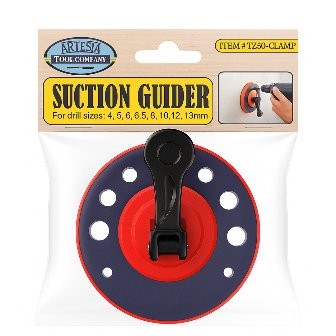 Self-Suction Tile Drilling Guide – 8 Sizes (4–13mm) | Vertical & Horizontal Use | Water-Lubrication Ports | Perfect for Bathroom, Jacuzzi, Pool, Countertop & Tile Drilling