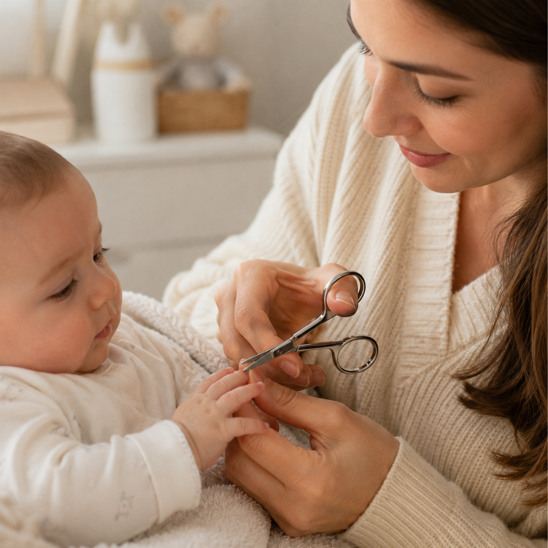 3.5 Inch Baby Safety Scissors with Curved Blades – Stainless Steel Rounded Tip Nail Scissors for Babies & Adults, Pack of 2