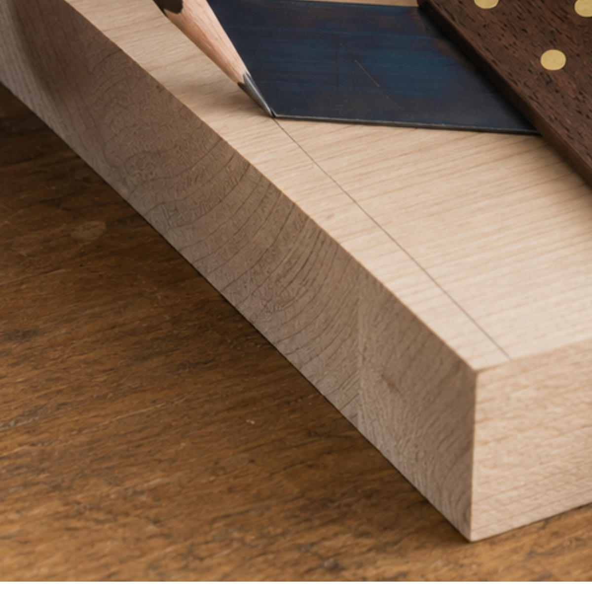 45-Degree Miter Joint Marking Gauge, 5-Inch Wood and Metal Carpenter Square for Precise Woodworking Layout and Joinery