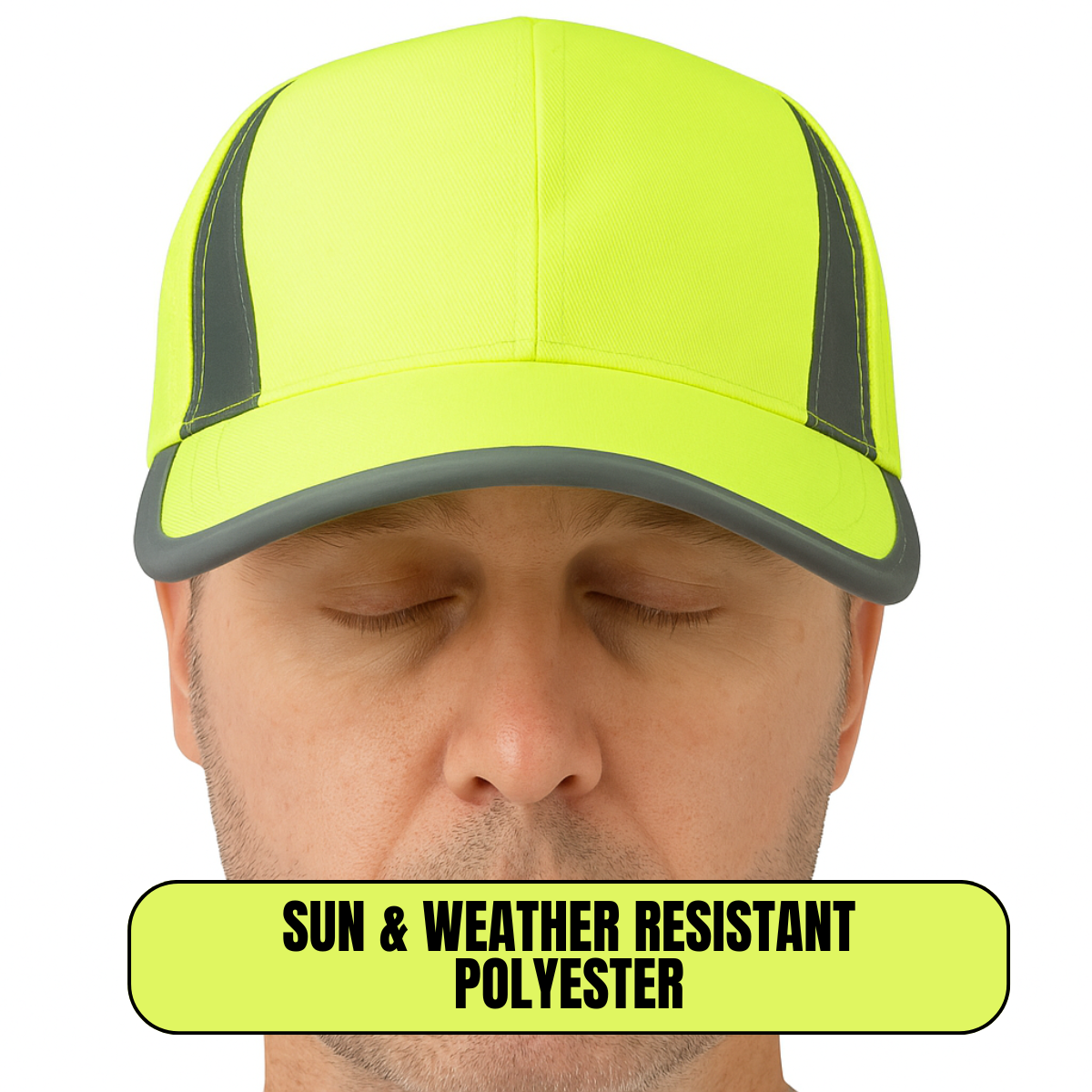 High Visibility Neon Reflective Safety Ball Cap – Adjustable Hat for Night Walking, Running, Biking, and Outdoor Work