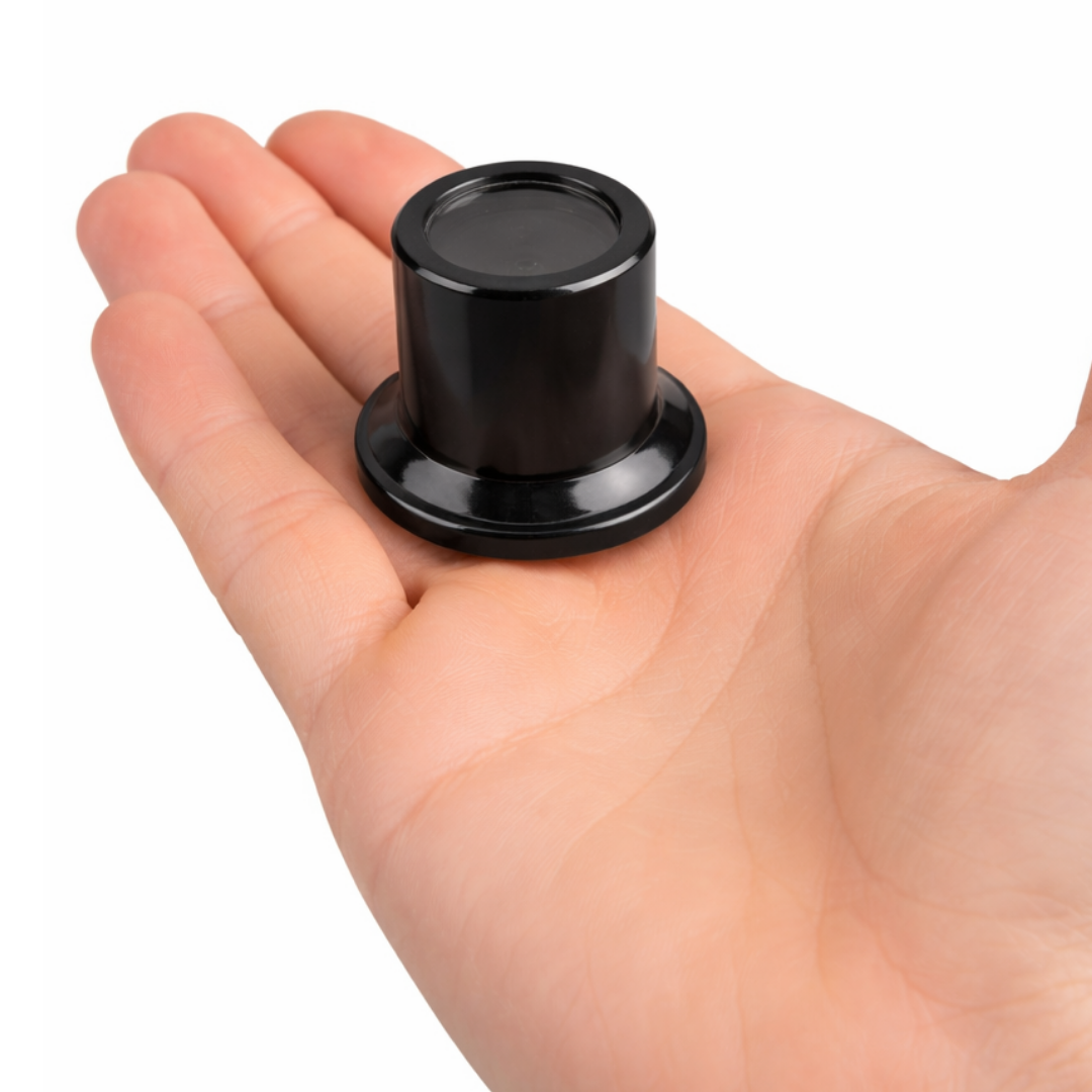 Black Jeweler’s Loupe 4X Magnification with Close to 1" Glass Lens – MG-00924