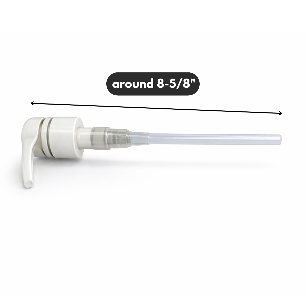 Soap Dispenser Pump Replacement Heads – 28/410 Locking Pump, White, Trim-to-Fit Dip Tube, Pack of 5