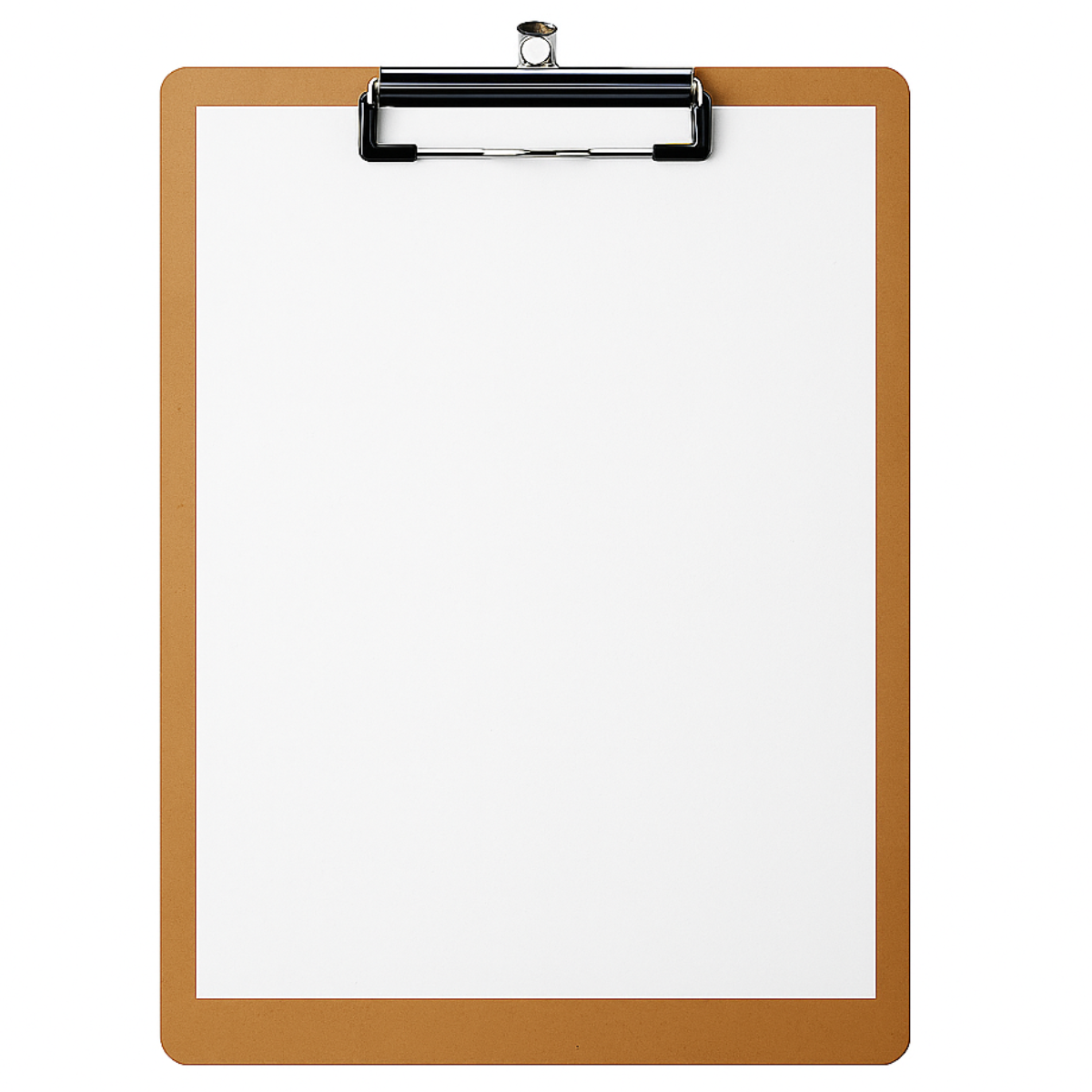 Lightweight Hardboard Clipboard – Standard Size 12.5" x 8-15/16" with Low Profile Metal Clip, Durable Writing Board for Office, School, Warehouse, or Field Use