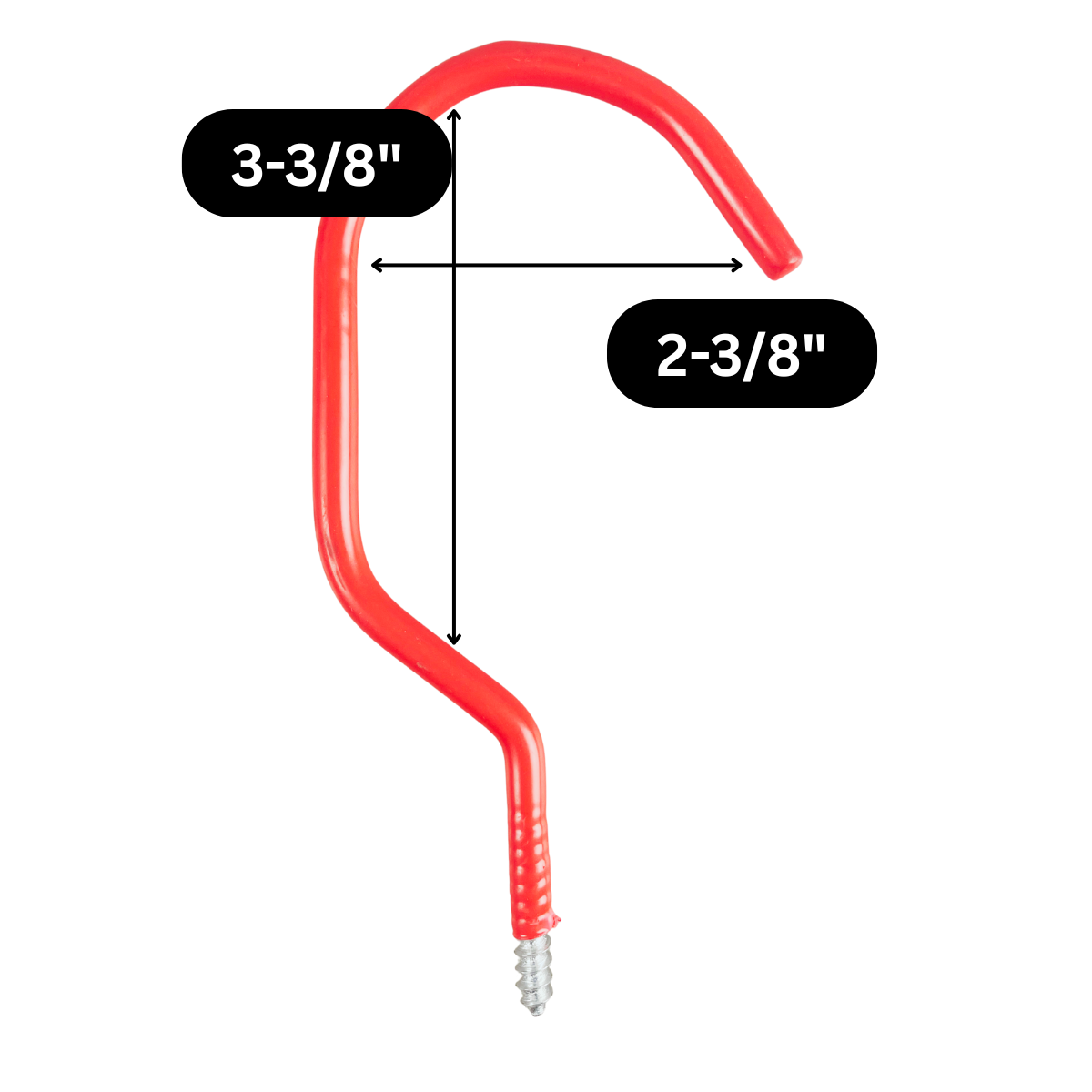 8-Piece Heavy-Duty All-Purpose Storage Hooks Set – Vinyl-Coated Screw-In Hooks for Garage, Bikes, Tools & Home Organization