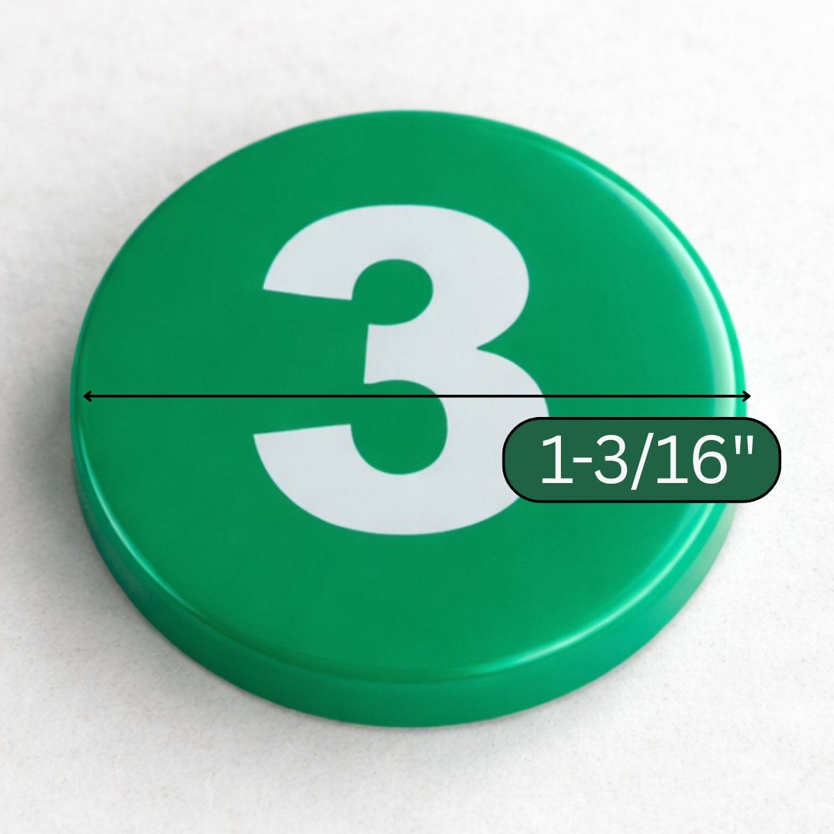 Set of 10 Colorful Number Magnets (1–10) – 1 Inch Round – Bright Multicolor Refrigerator & Teaching Magnets – MC6063-10-YX