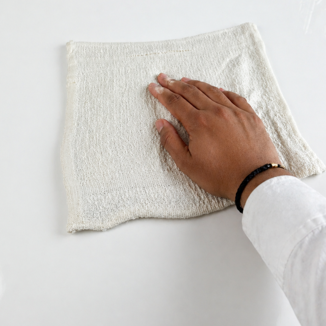 4 Piece White Cotton Wiping Cloth Set, 12 x 12 Inch Terry Cleaning Towels, Durable Absorbent Shop Rags for Home, Kitchen, Garage, Workshop, Dusting & Cleaning, Pack of 2 Sets