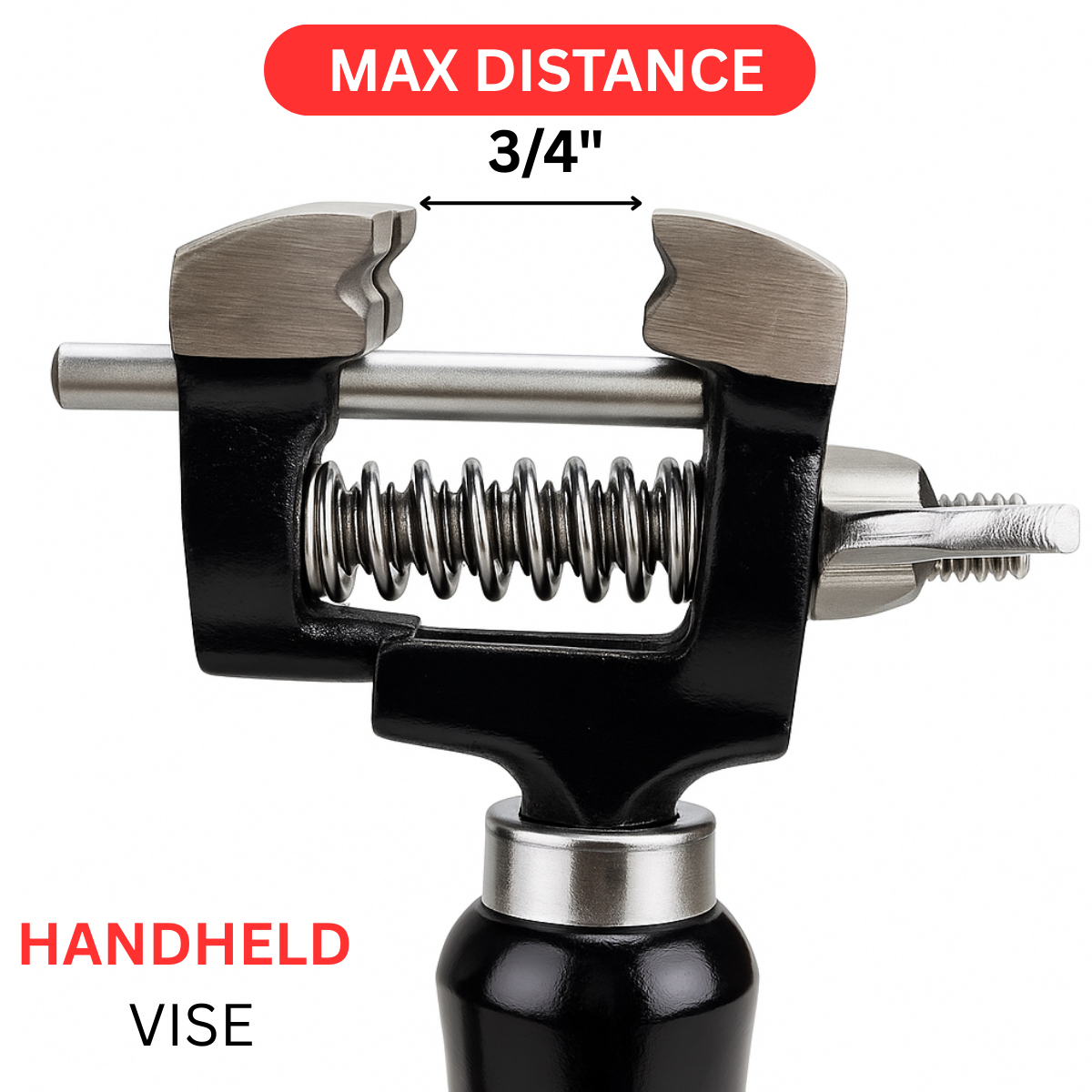 Portable Hand Vise – 6" with Wooden Handle & Serrated Jaws