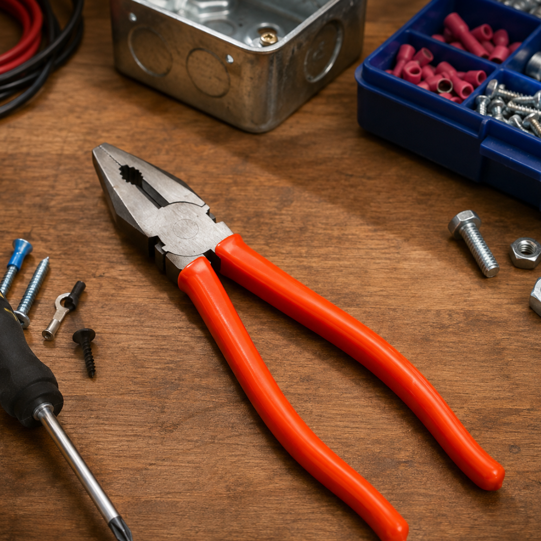 10 Inch Lineman Pliers with PVC Grip Handles – Heavy Duty Drop Forged Steel Combination Pliers for Gripping, Twisting, Bending & General Repair