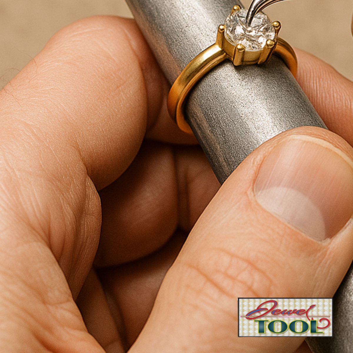 6 Inch Curved Burnisher With Wooden Handle  - TJ01-09786