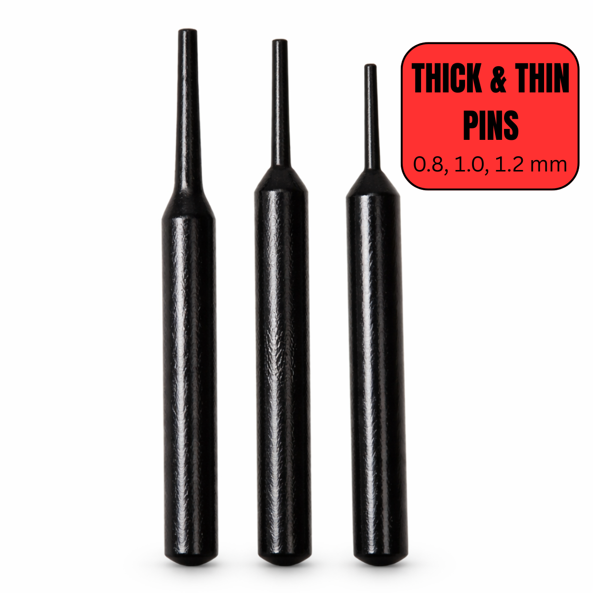 Pin & Link Remover | Ideal for Link Bracelet & Watch Band Adjustments | Includes 3 Pin Sizes (0.8, 1.0, 1.2 mm) & Plastic Vial | Professional Watch Repair Tool