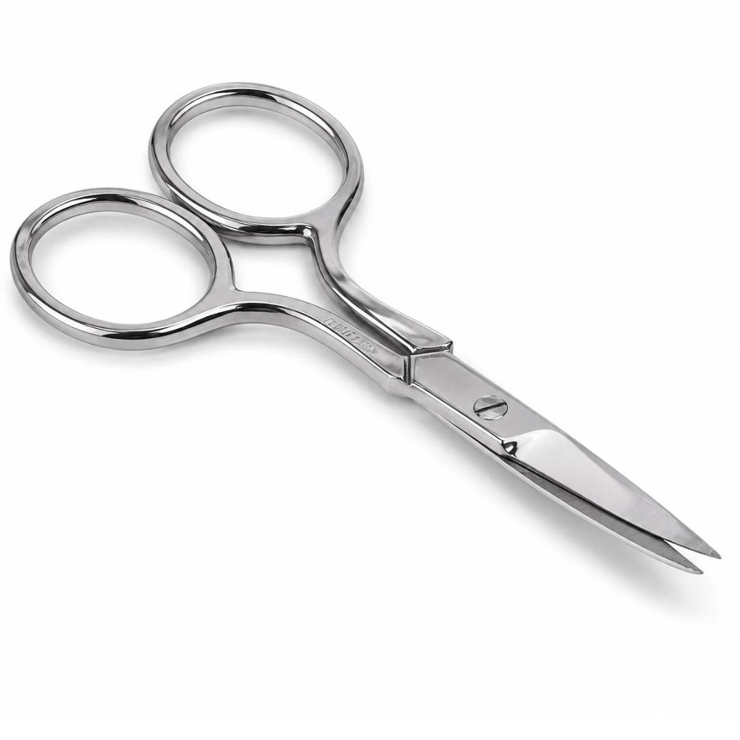 Stainless Steel Nail Scissors, 3.5 Inch Small Curved Blade Manicure Scissors for Fingernails, Toenails, Cuticles & Ingrown Nails, Vinyl Sleeve Included, Pack of 2 - SC-37352-Z02