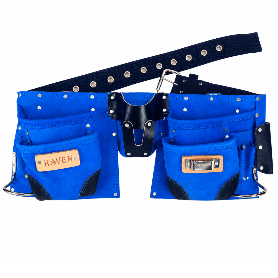 Blue Utility Tool Pouch Belt with 12 Pockets  - AS2103A-BLU