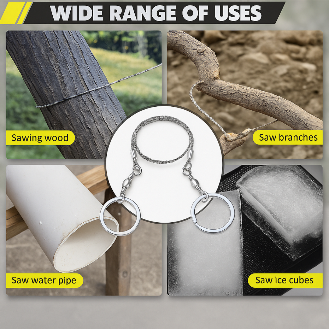 Wire Hand Saw with Split Ring Handles  - TZ-03909