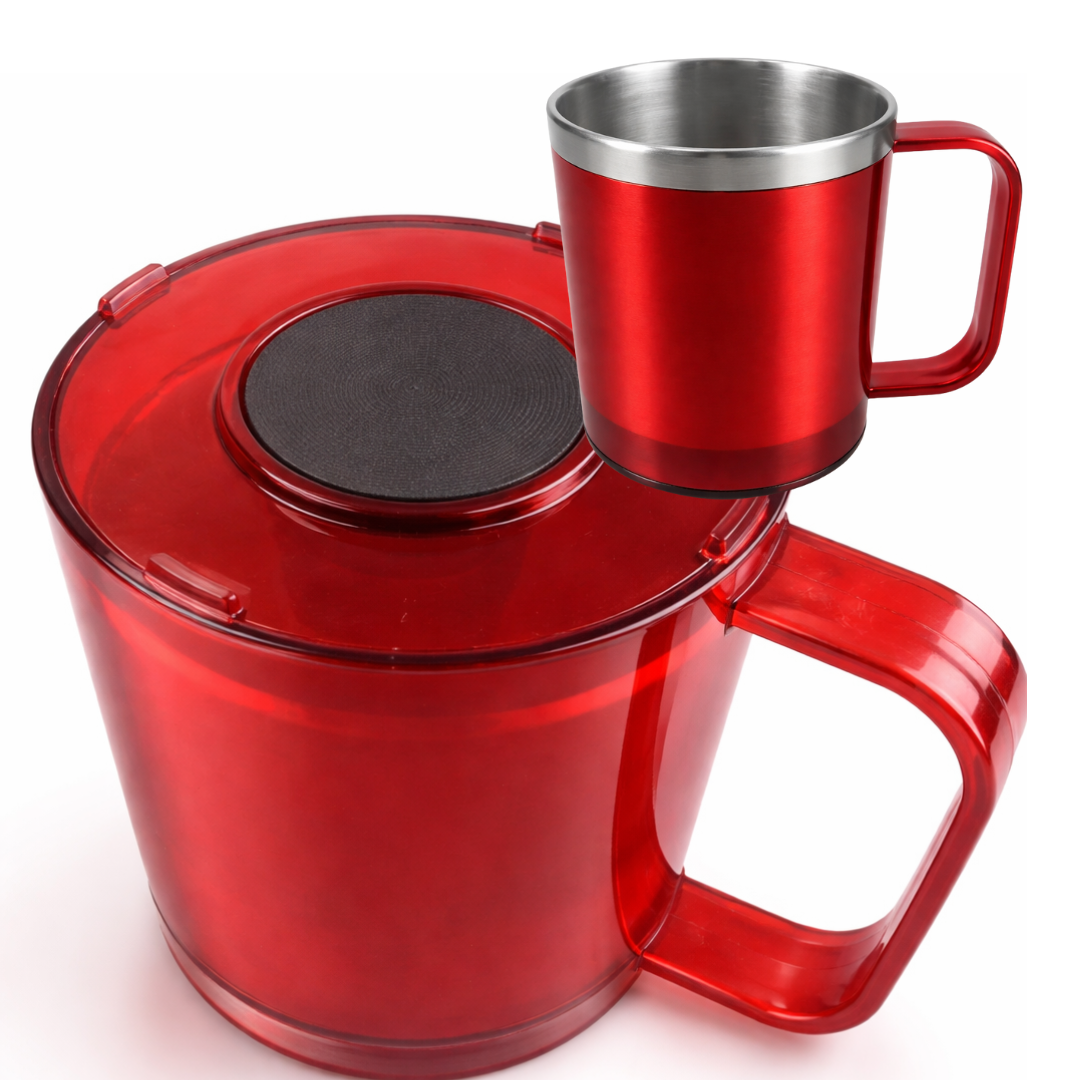 2 Pack Stainless Steel Coffee Cup with Vibrant Colors | 2.5" Diameter x 3" Height | Insulated Vacuum Lining