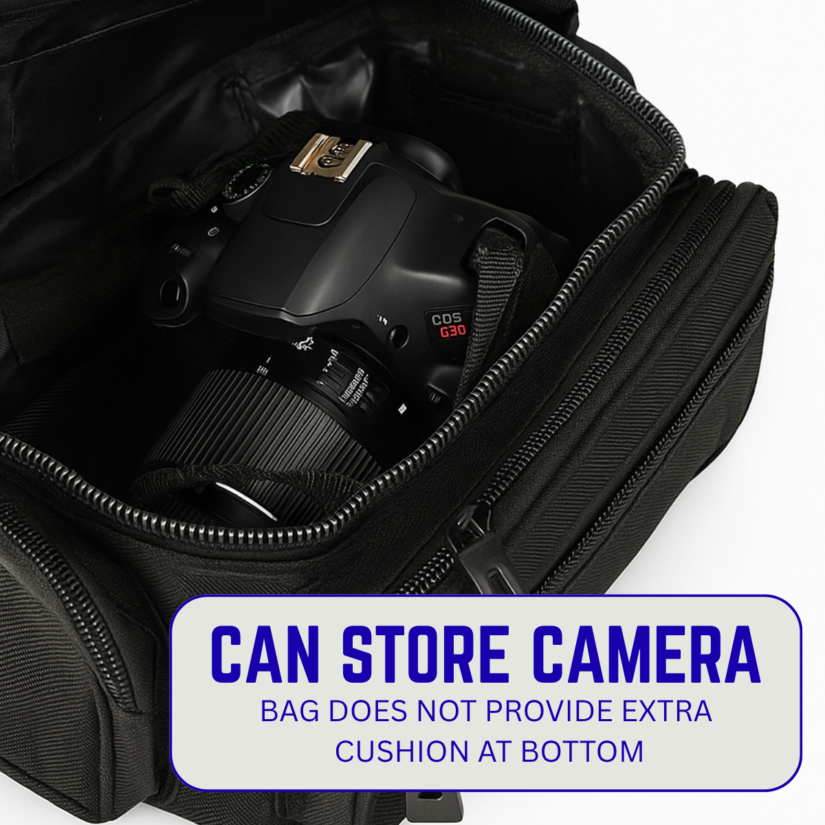 Canvas Camera/Travel Pouch – Compact Digital Camera & Camcorder Bag Or Use with Travel with Multi-Pockets, Adjustable Strap, and Travel-Friendly Design