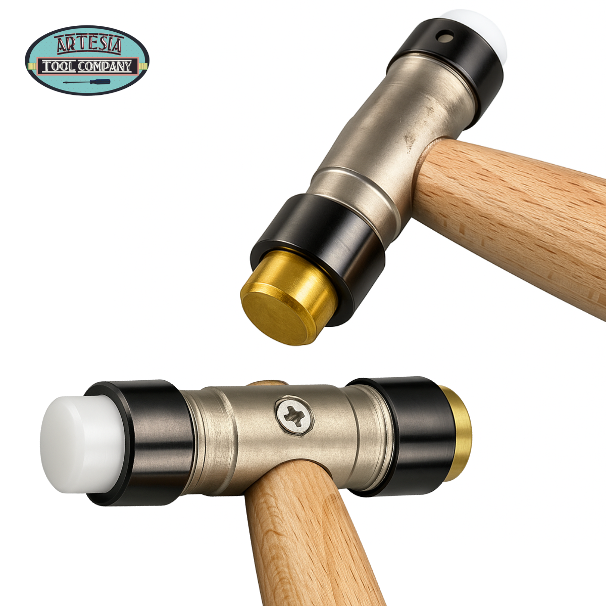 Double Headed Nylon and Brass Hammer  - PH-80209