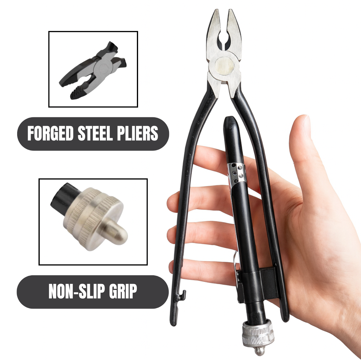 9" (22.9 cm) Wire Twisting Pliers | Sturdy Steel | Safety Lock & Precise Control | Professional & DIY Tool