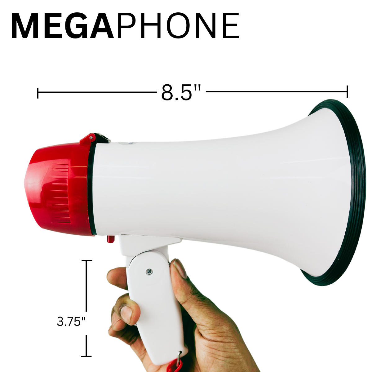 SCURRY 9" (22.9 cm) Megaphone | 600 Feet (183 m) Transmitting Distance | Record & Replay Feature | Dual Power Options | Great For Emergencies, Sports, Crowd Control, Athletics, Public Gathering & More