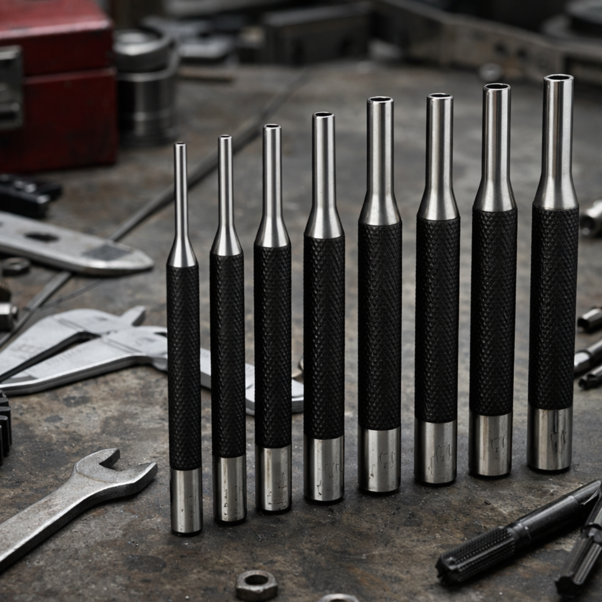 Short Drive Punch Set – 8 Piece Mini Punch Kit (4") – TZ01-02100