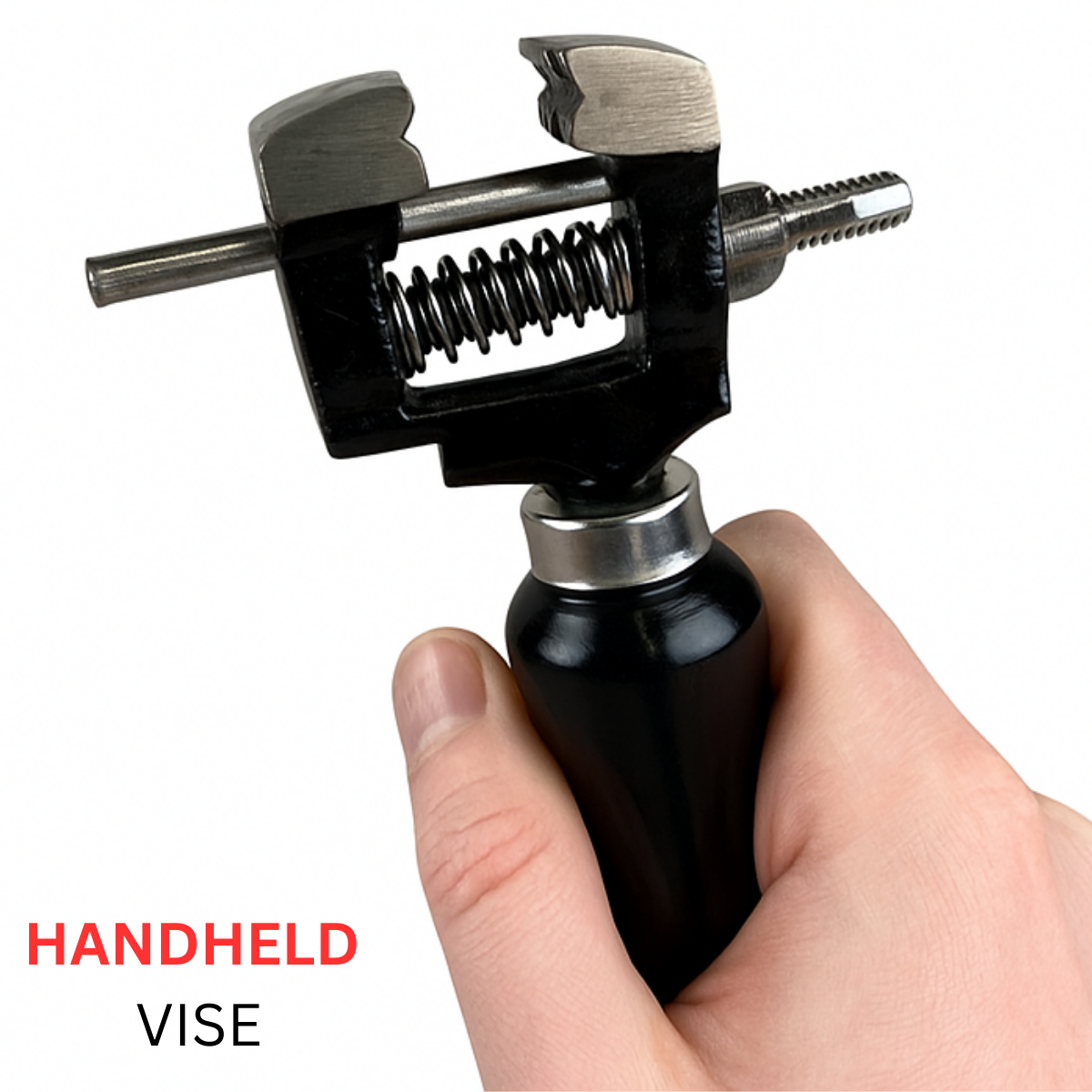 Portable Hand Vise – 6" with Wooden Handle & Serrated Jaws