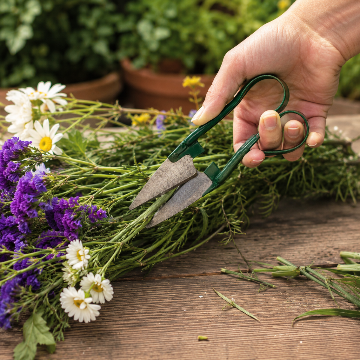 7-1/2 Inch Flower Cutting Shear And Pruner For Garden  - GT1106-AG