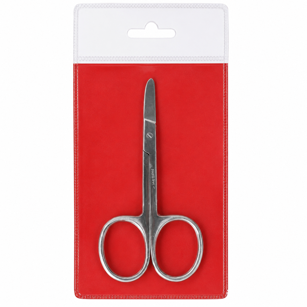3.5 Inch Baby Safety Scissors with Curved Blades – Stainless Steel Rounded Tip Nail Scissors for Babies & Adults, Pack of 2