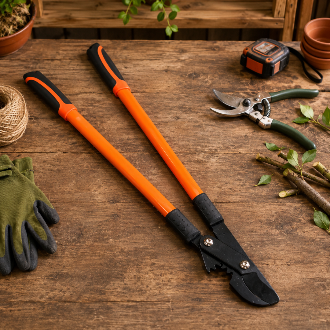29 Inch Heavy Duty Lopping Shears, Long Handle Branch Cutter with Compound Leverage Action, Steel Garden Lopper with Non-Slip Comfort Grips for Tree Trimming, Pruning Branches, Shrubs and Yard Work