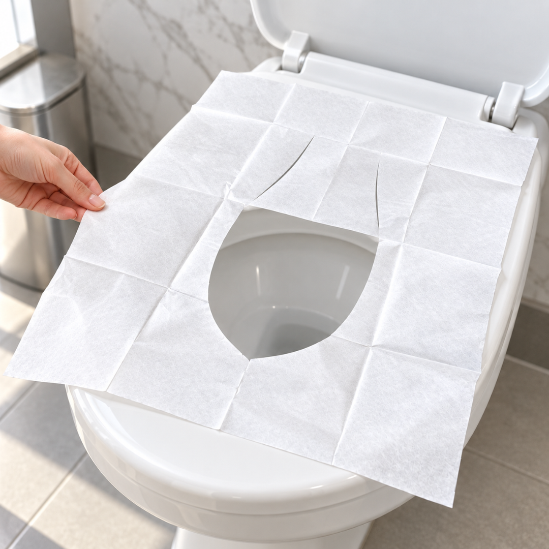 Disposable Toilet Seat Covers, Biodegradable Travel Toilet Seat Liners, 10 Pack
