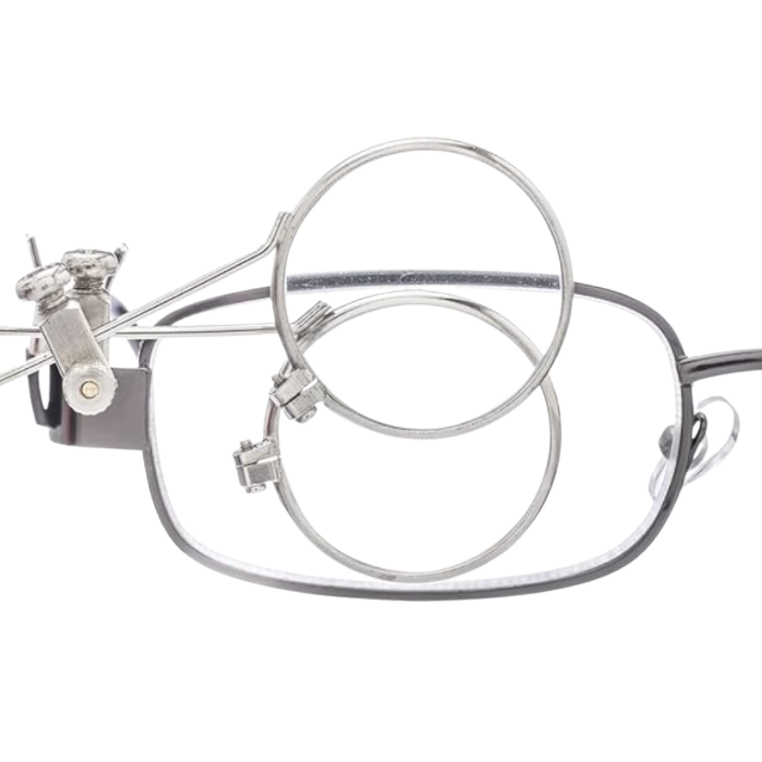 Double Lens Clip-On Eyeglass Loupe Magnifier, 3X Each Lens, Hands-Free Magnification for Jewelry, Electronics, Watch Repair, Crafts & Close Detail Work