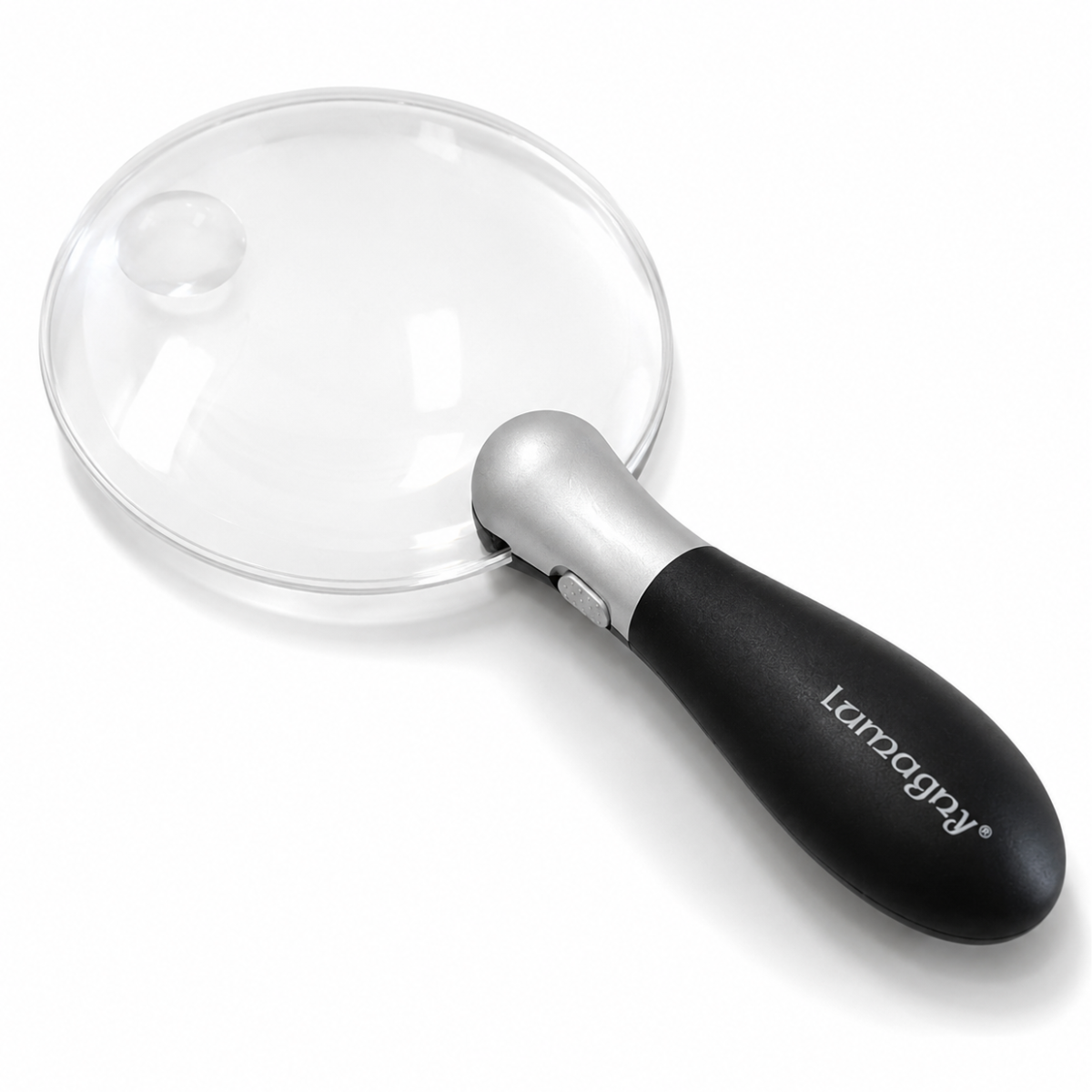 3.5" Rimless LED Handheld Magnifier with 3X/5X Lens & Ergonomic Handle – MG-14676