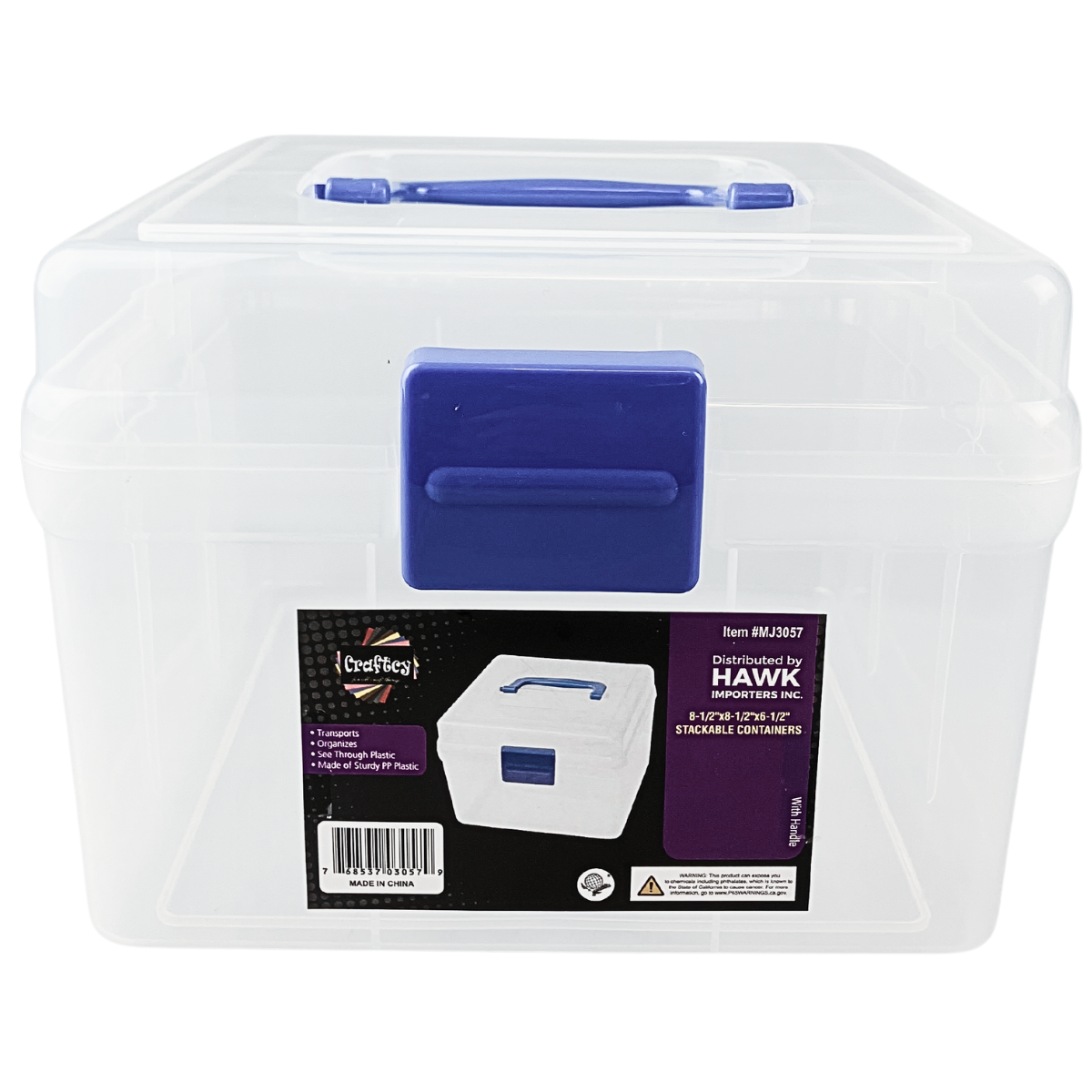 Clear Plastic Storage Box | Plastic Top Handle & Latch