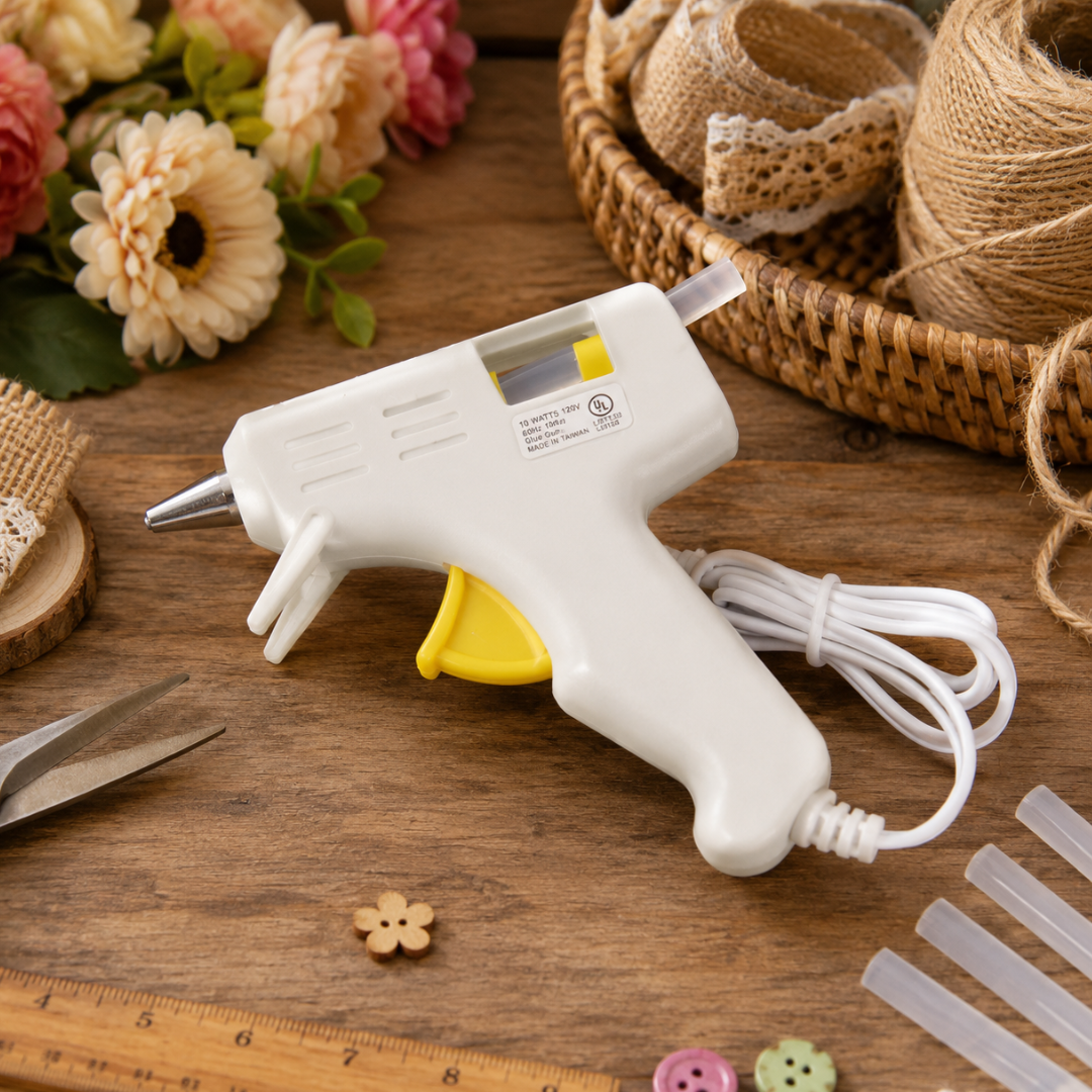 10 Watt Small Hot Glue Gun with 58-Inch Cord, Mini Craft Glue Gun for DIY Projects, Repairs, Decorations & Floral Arrangements, Uses 5/16 Inch Glue Sticks, Includes 2 Glue Sticks- CR-86500