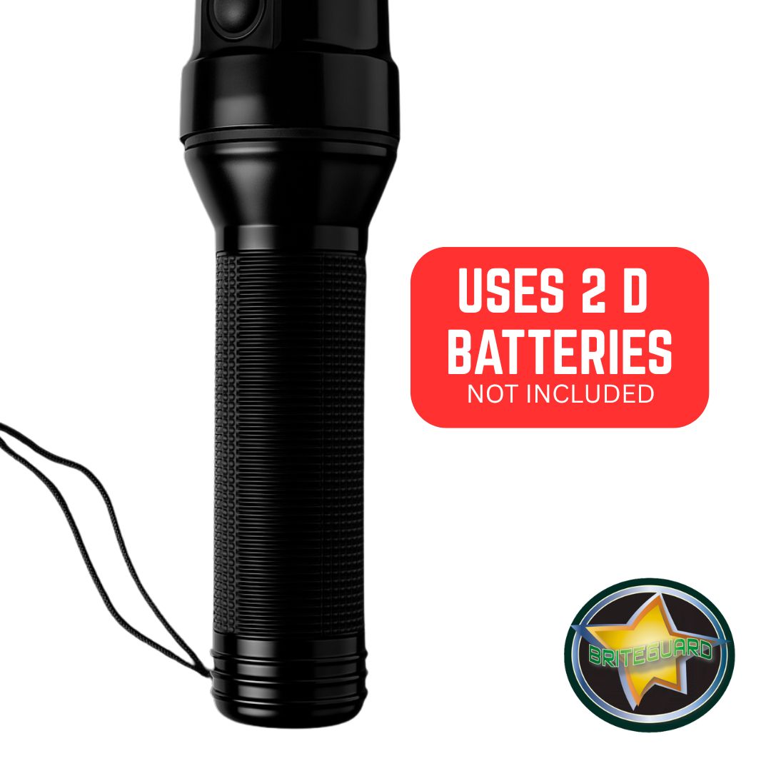 High Visibility Safety Traffic Baton – 14" Orange LED Wand with Flashing & Steady Modes, Black Handle, Carry Strap – For Road Work, Parking Lots & Traffic Contro