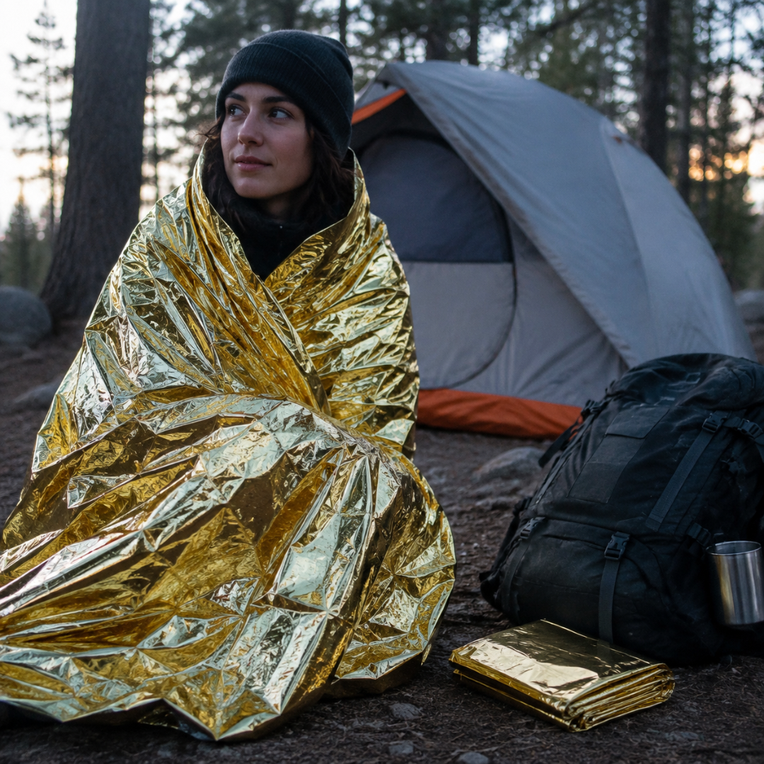 2-in-1 Reflective Gold and Silver 52 x 84 Inch Mylar Emergency Blanket (Pack of: 2) - TC-50503-Z02