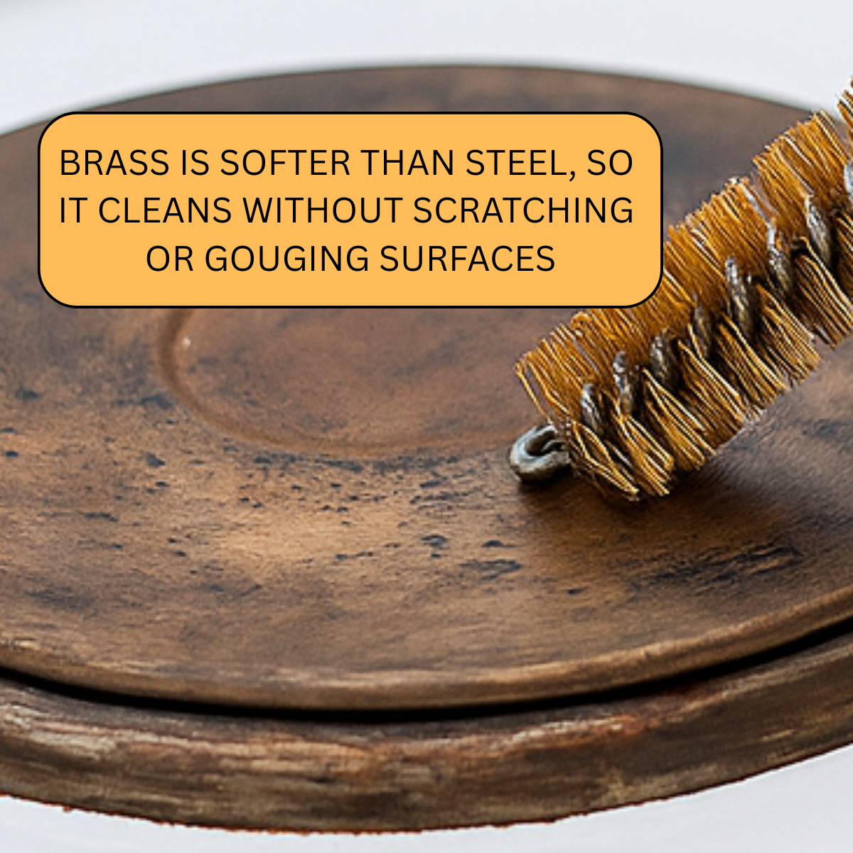 18 Inch Brass Wire Brush for Cleaning (Pack of: 2) - TZ63-46050-Z02