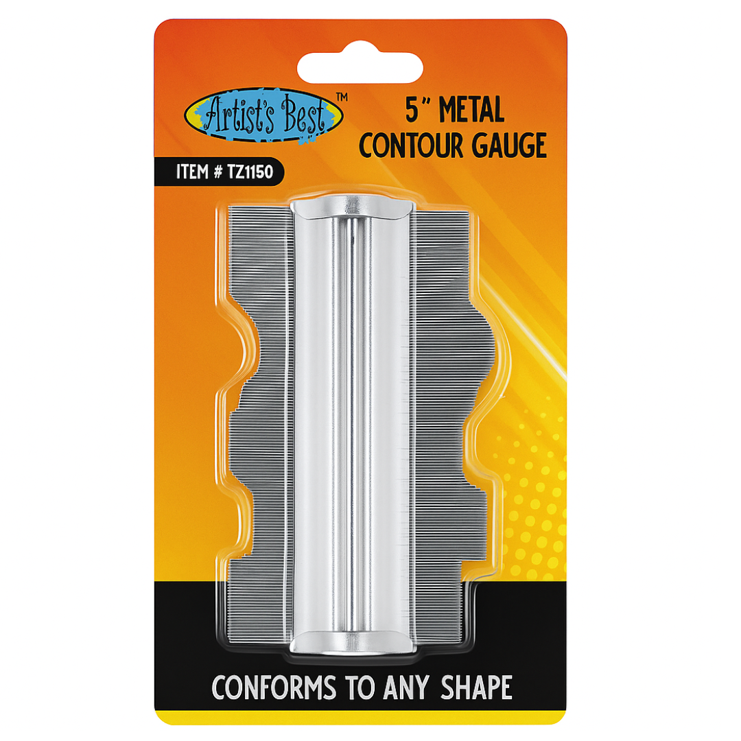 5" Metal Contour Gauge – Heavy-Duty Shape Duplicator for Precise Cutting of Tile, Carpet, Wood & Flooring – TM-81150