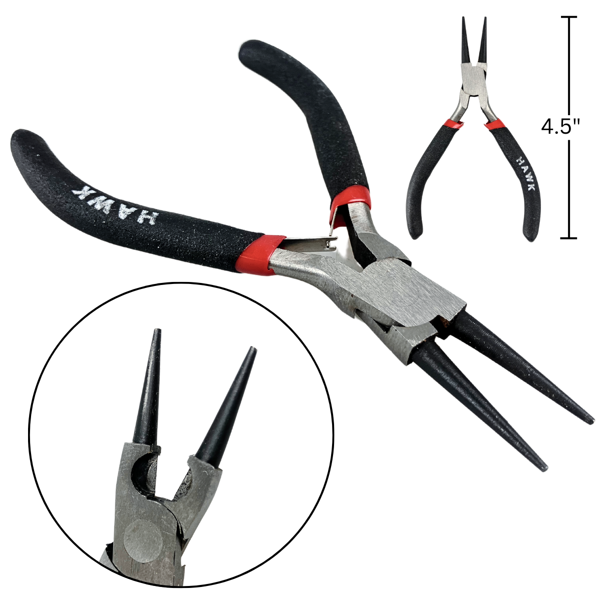 5-Piece Precision Mini Pliers Set - Needle Nose, Diagonal Cutter, Lineman and More