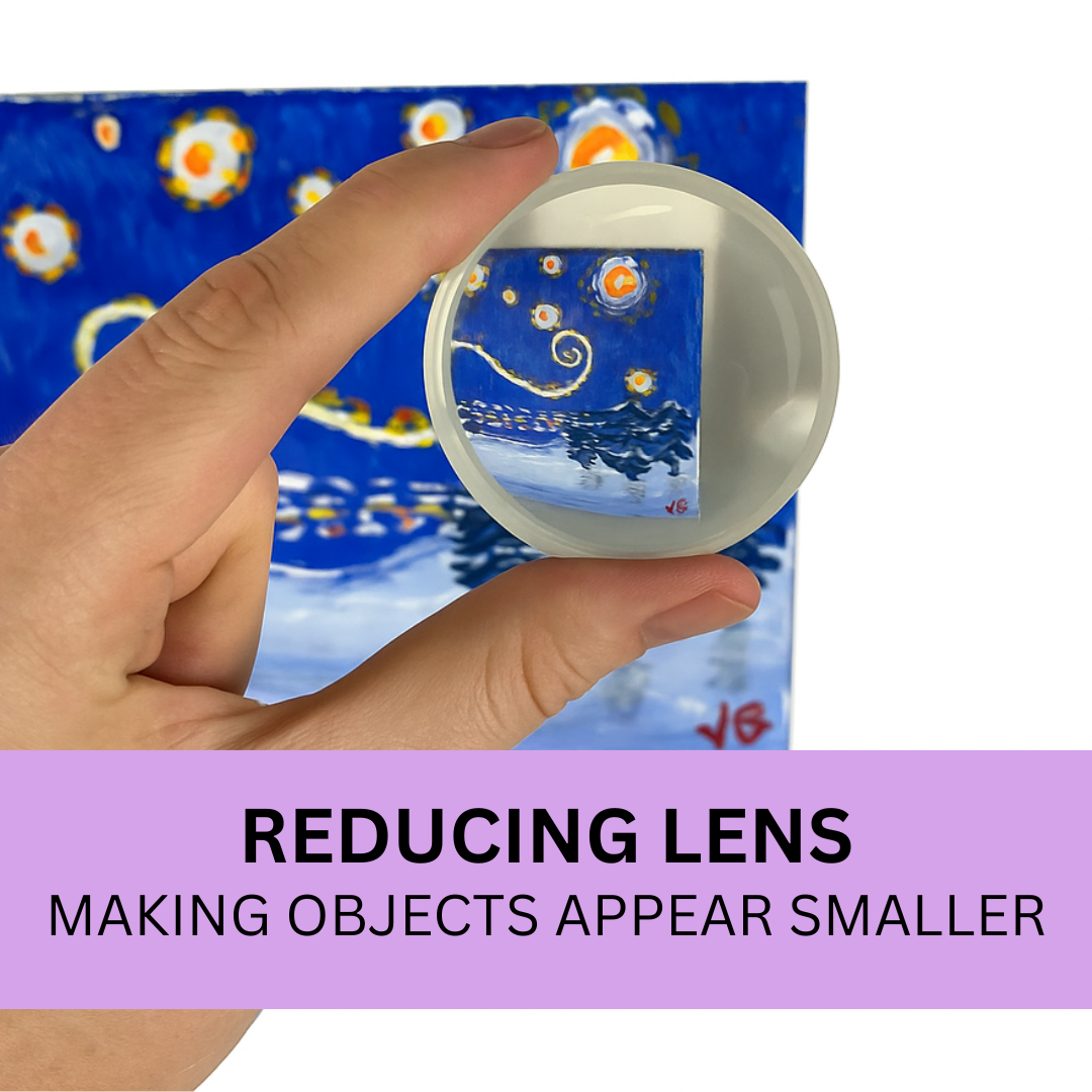 Double Concave Lens – 50 mm Diameter | Ground Edges for Precision | Ideal for Science, Optics & Technical Use