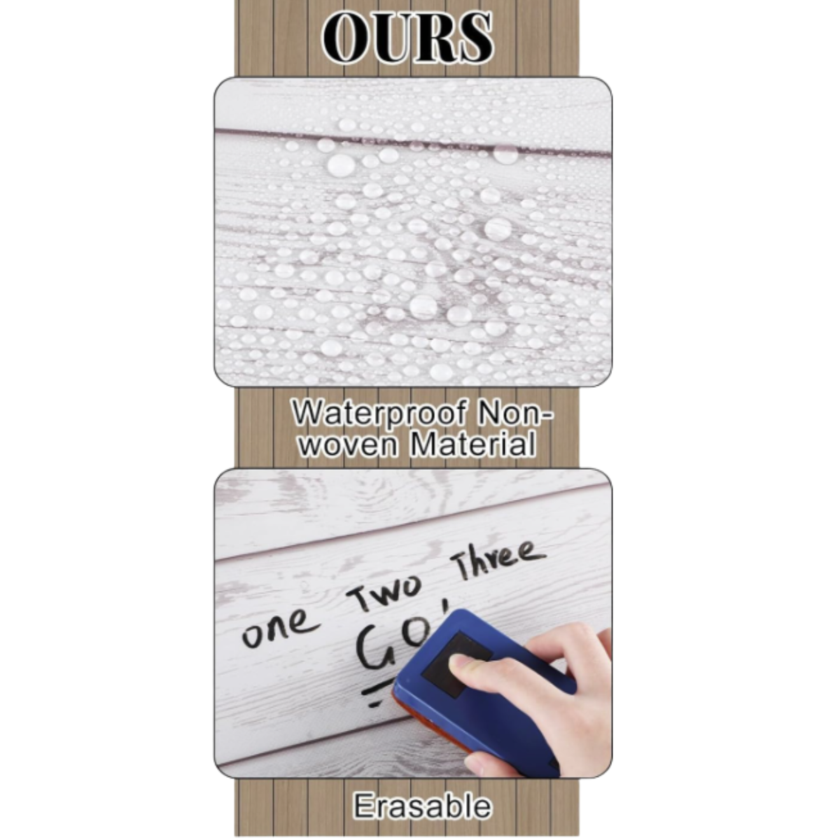 White Wood Bulletin Board Border – 3 Inch Wide, 52.5 Feet Roll, Waterproof & Erasable Decorative Border for Classroom, Office & Home