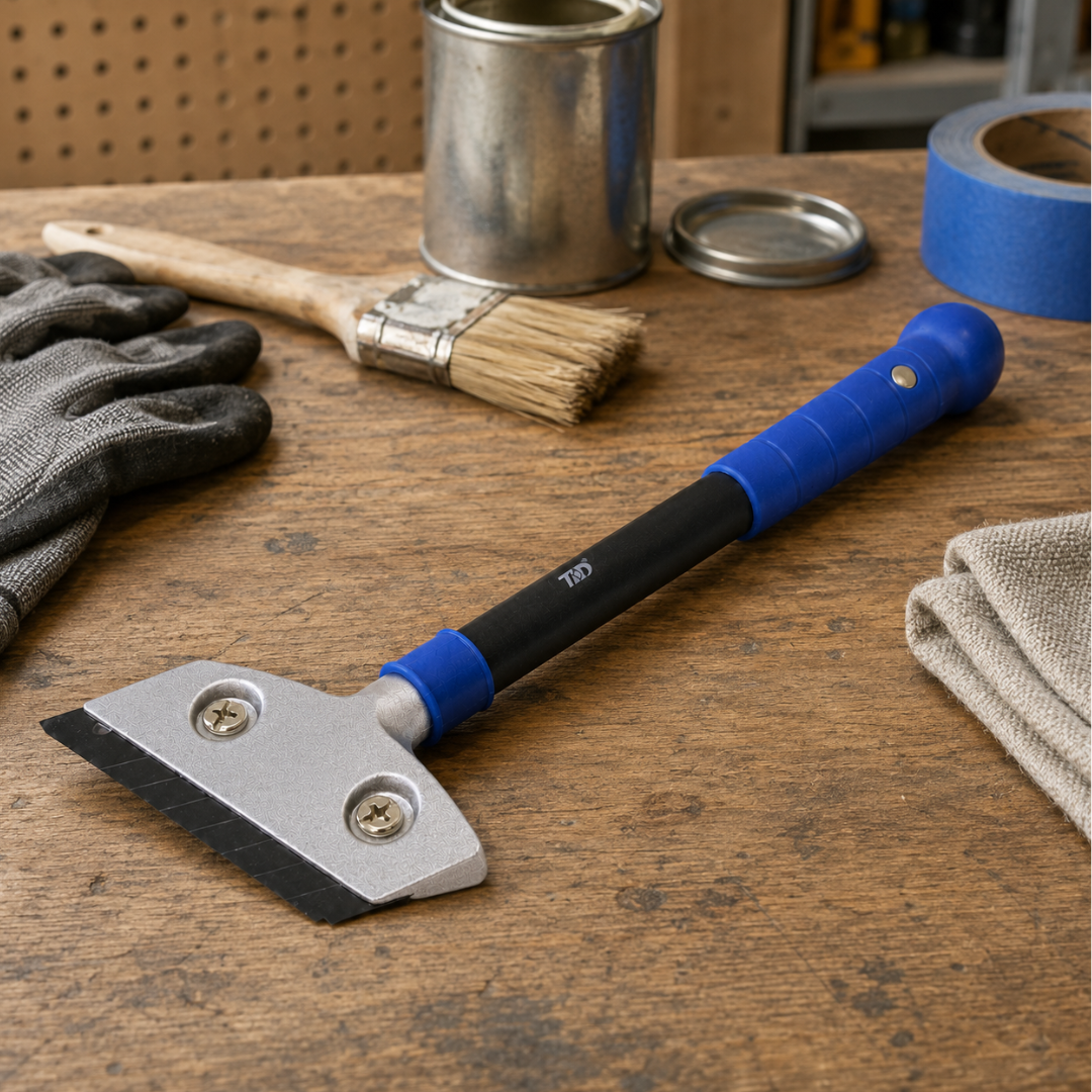 Heavy Duty Floor and Glass Scraper, 4-Inch Steel Blade, 11.5 Inch
