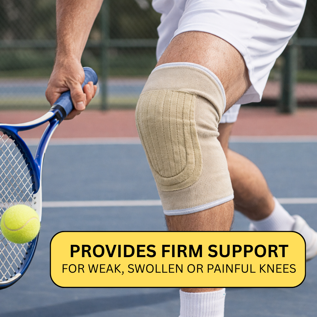 Knee Support Brace with Reinforced Knee Pad – Pack of 2, Reusable & Machine Washable